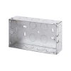 Britská instalační krabička WALL BOX - dvojitá kovová do zdiva 47 mm hluboká, contactum double back box 35mm 600x600