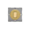 Designový vypínač Kolébkový vypínač ROCKER - 1-modulový křížový (č.7) 10A 1-pólový BEZŠROUBKOVÉ - kartáčovaná mosaz / mosazná kolébka, varigrid rocker Z1EG1B