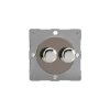 Luxusní stmívaè Rotaèní stmívaè DIMMER - 2-modulový schodiový (è.6) 40-250 W 1.09A 1-pólový MODULÁRNÍ - cínová / letìný chromový knoflík, EGTP2R removebg preview