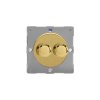 Luxusní stmívač Rotační stmívač DIMMER - 2-modulový schodišťový (č.6) 40-250 W 1.09A 1-pólový MODULÁRNÍ - kartáčovaná mosaz / leštěný mosazný knoflík, varigrid dimmer Z1EGTP2B.jpg brushed brass