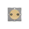 Designová zásuvka Mutimediální zásuvka MEDIA SOCKET - 2-modulový TV/Radio MODULÁRNÍ - leštěná mosaz, varigrid socket Z1EGRTV2V