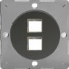Rámeèek PLATE - 1-pólový MODULÁRNÍ - èerné (lesklé) iridium, EGD2I