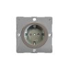Designová zásuvka Síťová zásuvka MAINS SOCKET - 1-modulový 16A schuko BEZŠROUBKOVÉ - cínová / šedá, varigrid-mains-socket_Z1EG5FGR