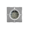 Designová zásuvka Síťová zásuvka MAINS SOCKET - 1-modulový 16A schuko BEZŠROUBKOVÉ - kartáčovaná ocel / šedá, varigrid-mains-socket_Z1EG5FGS