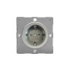 Designová zásuvka Síťová zásuvka MAINS SOCKET - 1-modulový 16A schuko BEZŠROUBKOVÉ - leštěný chrom / šedá, varigrid-mains-socket_Z1EG5FGC