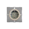 Designová zásuvka Síťová zásuvka MAINS SOCKET - 1-modulový 16A schuko BEZŠROUBKOVÉ - satén / šedá, varigrid-mains-socket_Z1EG5FGN