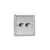 Luxusní stmívač Rotační stmívač DIMMER - 2-modulový - KLASICKÉ - Leštěný chrom, HC2