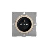 Designová zásuvka Síťová zásuvka MAINS SOCKET - 1-modulový 16A česká PIN BEZŠROUBKOVÉ - satén / černý, varigrid-mains-socket_Z1EG4FBN