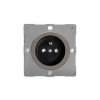 Designová zásuvka Síťová zásuvka MAINS SOCKET - 1-modulový 16A česká PIN MODULÁRNÍ - cínová / černý, Z1EG4FBR