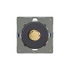 Luxusní stmívač Rotační stmívač DIMMER - 1-modulový schodišťový (č.6) 0-100 W (max 10 LEDs) 0.78A 1-pólový LED MODULÁRNÍ - matně černá / leštěný mosazný knoflík, EGKP1YV.MB