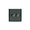 Luxusní stmívač Rotační stmívač DIMMER - 2-modulový - KLASICKÉ - černé (lesklé) Iridium, HI2