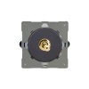 Designový vypínač Páčkový vypínač TOGGLE - 1-modulový schodišťový (č.6); jednosměrný (č.1) 10A 1-pólový MODULÁRNÍ - matně černá / mosazná páčka, Z1EGT1YV.MB
