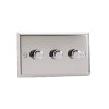 Luxusní stmívač Rotační stmívač DIMMER - 3-modulový - KLASICKÉ - Leštěný chrom, HC43