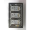 Designový vypínaè Tlaèítkový vypínaè IMPULSE - 3-modulový jednosmìrný (è.1) 0-100 W (max 10 LEDs) 1.1A 1-pólový LED s dálkovým V-Pro BEZROUBKOVÉ - prémiová èerná / chromová tlaèítka, JDIE103S BACK