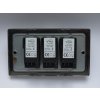 Luxusní stmívaè Rotaèní stmívaè DIMMER - 3-modulový - BEZROUBKOVÉ - Kartáèovaný bronz, JDIDP303S BACK