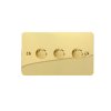 Luxusní stmívaè Rotaèní stmívaè DIMMER - 3-modulový - ULTRAPLOCHÉ - Letìná mosaz, HFV33