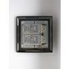 Designový vypínaè Tlaèítkový vypínaè IMPULSE - 2-modulový jednosmìrný (è.1) 0-100 W (max 10 LEDs) 0.7A 1-pólový LED s dálkovým V-Pro KLASICKÉ - satén / chromová tlaèítka, JIE102 BACK