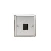 Designová zásuvka Mutimediální zásuvka MEDIA SOCKET - 1-modulový telefon KLASICKÉ - letìný chrom / èerný, XCTMB