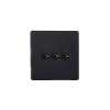 Designový vypínač Páčkový vypínač TOGGLE - 3-modulový schodišťový (č.6); jednosměrný (č.1) 10A 1-pólový BEZŠROUBKOVÉ - matně černá / černé (lesklé) iridium, XDYT3S.MB