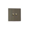 Designový vypínaè Páèkový vypínaè TOGGLE - 2-modulový køíový (è.7) 10A 1-pólový BEZROUBKOVÉ - staroitná mosaz / mosaz, XDYT2S.AB