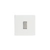 Designový vypínač Kolébkový vypínač ROCKER - 1-modulový křížový (č.7) 10A 1-pólový BEZŠROUBKOVÉ - prémiová bílá / chromová kolébka, XDQ1S