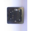 Designový vypínaè Kolébkový vypínaè ROCKER - 1-modulový 10A 3-pólový ULTRAPLOCHÉ - letìný chrom / èerný, XFIFIB BACK