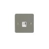 Designová zásuvka Mutimediální zásuvka MEDIA SOCKET - 1-modulový telefon ULTRAPLOCHÉ - kartáèovaná ocel / bílá, XFSTMW