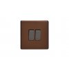 Designový vypínaè Kolébkový vypínaè ROCKER - 2-modulový schodiový (è.6) 10A - Bezroubkový - moka, rocker XDM2S screwless mocha