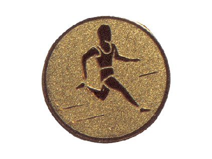 Kovový emblém ⌀ 2,5 cm, bežec