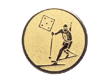 Kovový emblém ⌀ 2,5 cm, biatlon