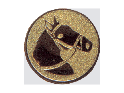 Kovový emblém ⌀ 5 cm, kôň