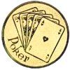 Kovový emblém ⌀ 5 cm, poker