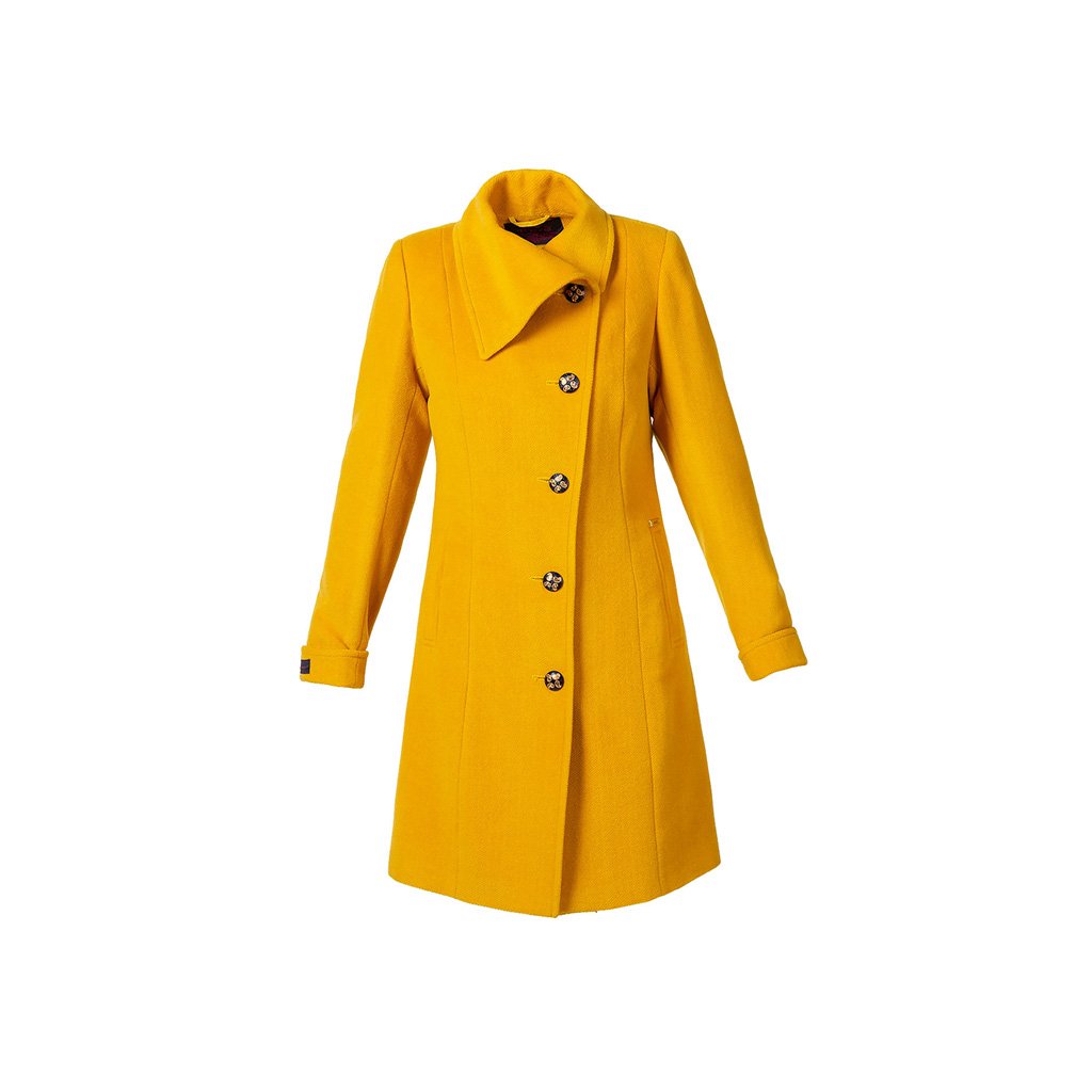 Dámský kabát žlutý
