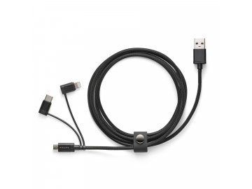 Nabíjecí kabel 3 v 1 černý