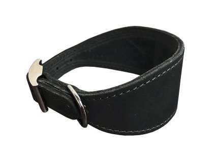 Kožený obojek VIPET - Černá (varianta Černá - 50mm x 42cm /33-39/ 00123V)