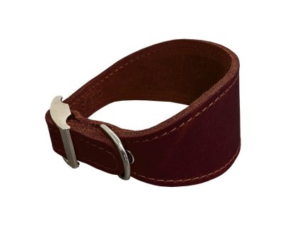 Kožený obojek VIPET - Hnědá (varianta Hnědá - 50mm x 39cm /28-34/ 00122V)