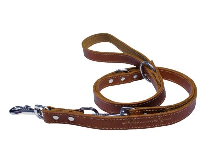 Kožené přepínací vodítko EKG - Přírodní (varianta Přírodní - 25mm x 240cm 07306E)