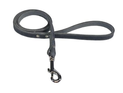Vodítka z maštěné kůže ZUBR - Šedá (varianta Šedá - 14mm x 120cm 14202Z)