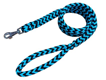 Lanové pletené vodítko HUGO - Světle modrá (varianta Světle modrá - 20mm x 150cm 17209)