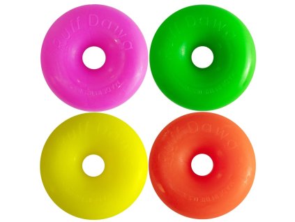 Ruff Dawg nezničitelná hračka pro psy donut 8,90cm pro malé a střední psy do 18 kg (varianta Zelená)