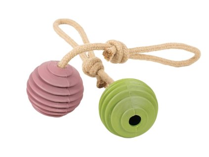 Farm Company kaučukový balon na konopném laně 24cm (varianta zelená)