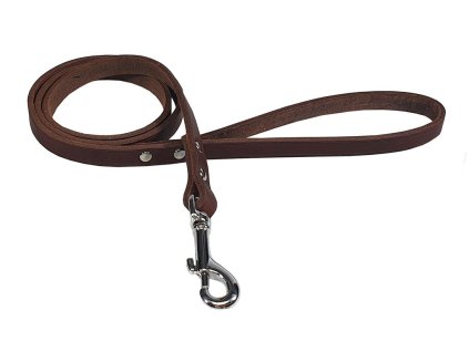 Vodítka z maštěné kůže ZUBR - Hnědá (varianta Hnědá - 14mm x 120cm 14202Z)