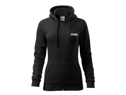 Marp dámská mikina s kapucí Signature - černá (varianta XS)