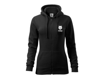 Marp dámská mikina s kapucí Minimal - černá (varianta XS)