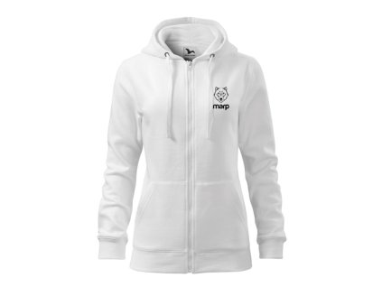 Marp dámská mikina s kapucí Minimal - bílá (varianta XL)