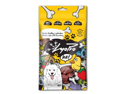 5712 lyopro kureci kostky s jahodou 50 g