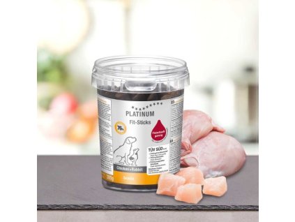 platinum natural fit sticks chicken rabbit kure kralik tycinky 300g