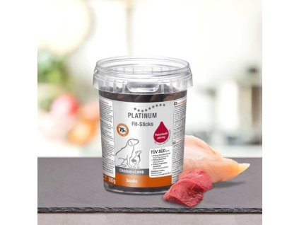 platinum natural fit sticks chicken lamb kure jehne tycinky 300g