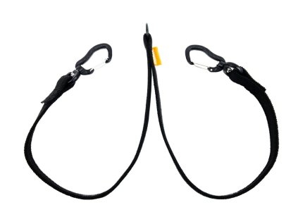 Amortizér rozdvojka AMINELA, pevnostní karabina - Černá (varianta 15mm x 45cm)