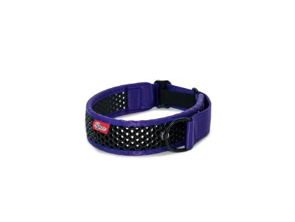 Polostahovací obojek SOFTY | fialovo - černý (Rozměr polostah 3,3 cm, 37 - 47cm)